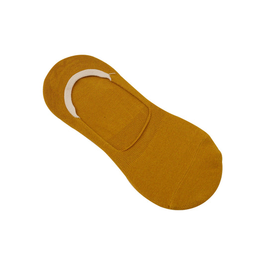 The Accessory Story Premium Mens Ultra-Comfort No-Show Socks -Mustard & White Sleek Design - Silicone Grip I Anti-Slip I Breathable I No Smell Socks I Universal Size