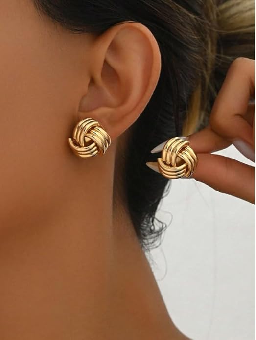 Attached Circular Shape Earrings for Chic Style