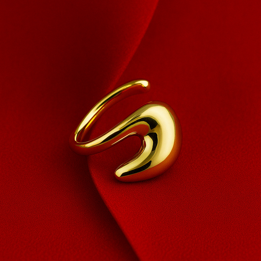 Gold Dome Ring - Adjustable Statement Ring - Anti Tarnish I Stainless Steel I Premium Plating for longer shine