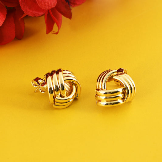 Attached Circular Shape Earrings for Chic Style