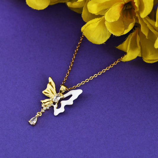Gold Butterfly Pendant Chain