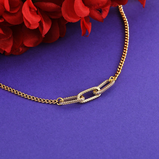 Korean Double Layered Gold Plated Pearl Chain for Girls & Women