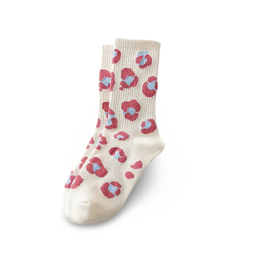 The Accessory Story Chic Women's Leopard Print Cotton Socks : Soft, Breathable & Anti-odor fabric blend I Easy Care
