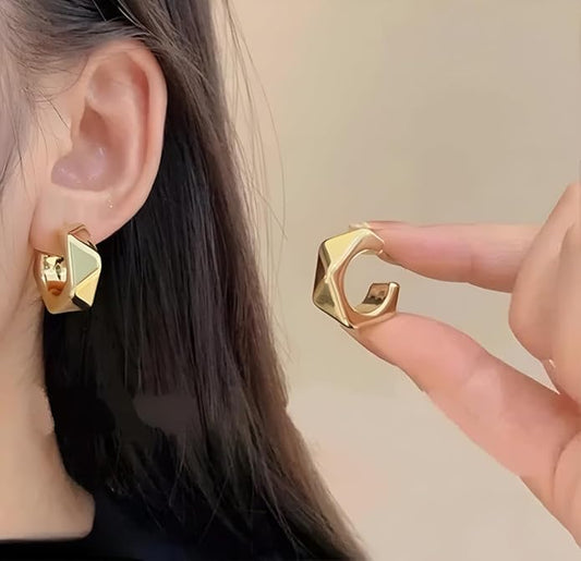 Square Shaped Earrings with Bold Style