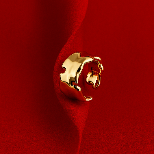 Gold Band Ring - Adjustable Minimalist Ring- Anti Tarnish I Stainless Steel I Premium Plating for longer shine