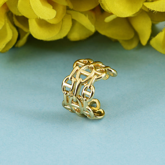 Gold Stacking Ring - Adjustable Statement Ring- Anti Tarnish I Stainless Steel I Premium Plating for longer shine