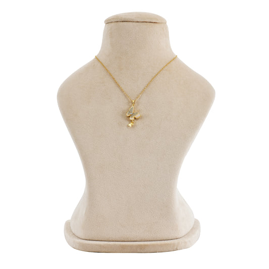Gold Long Butterfly Pendant Chain