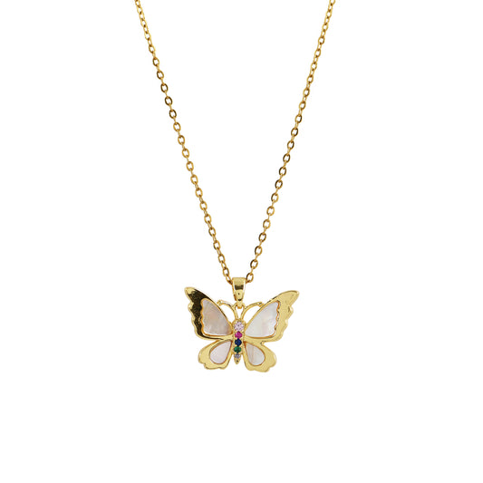 Gold Butterfly Pendant Chain