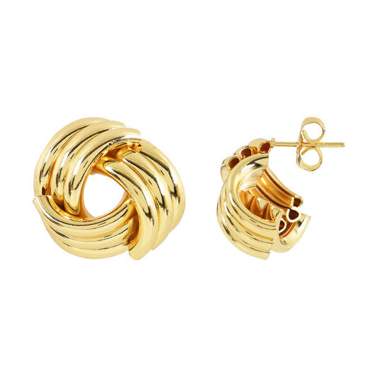 Attached Circular Shape Earrings for Chic Style